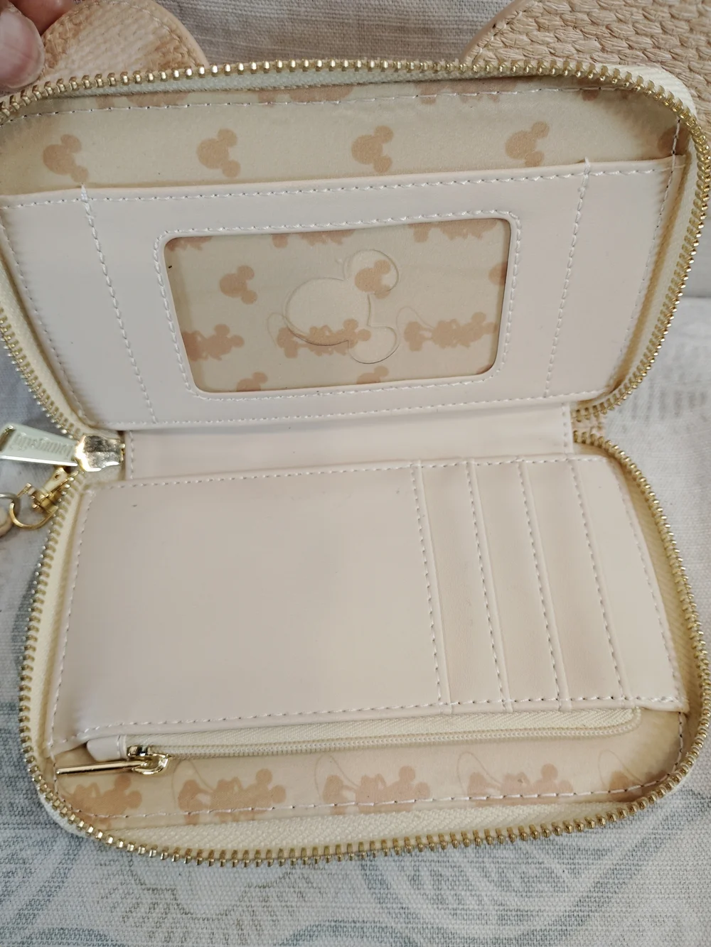 Disney Loungefly Cream Textured Mini Bag/ Clutch
